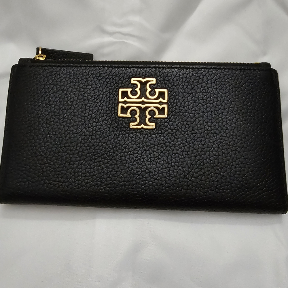 Tory Burch Black Pebbled Leather Pouch